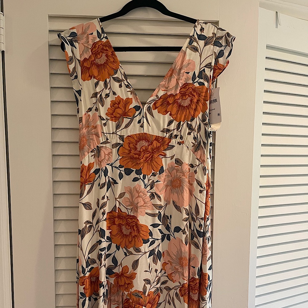 Floral high-low maxi dress